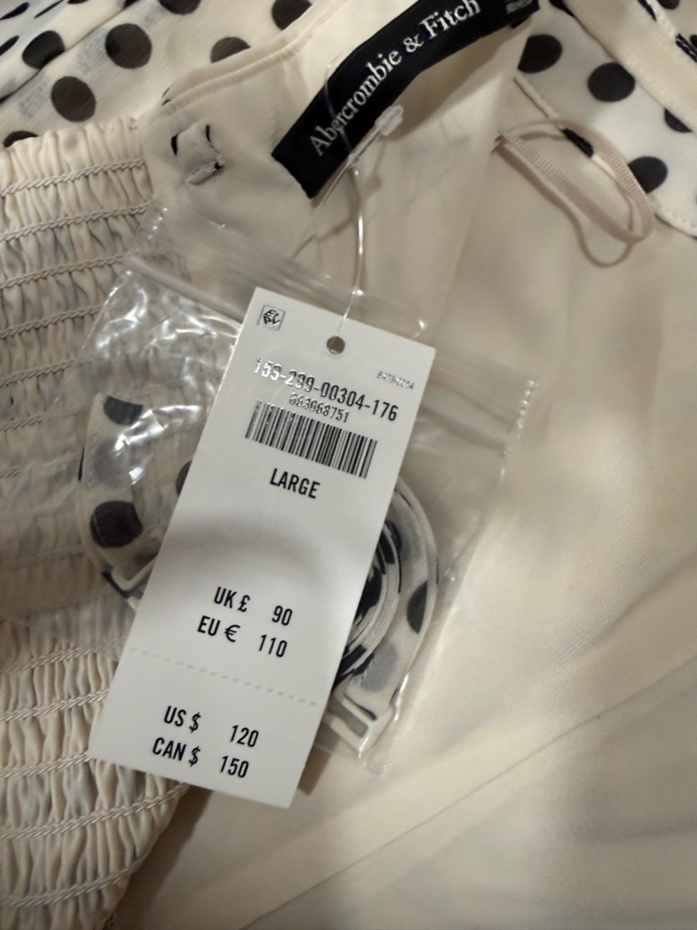 Abercrombie and Fitch Polka Dot Strapless Dress - Picture 5 of 6